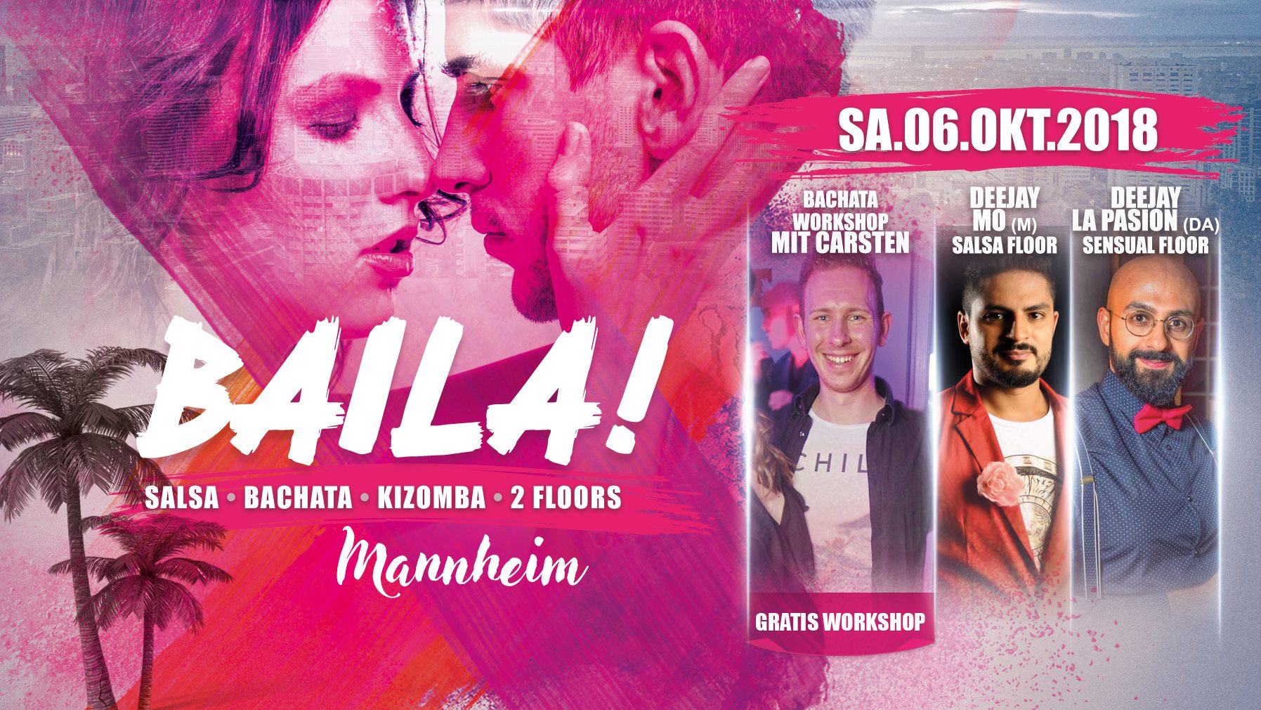 Baila Mannheim • Sa.06.Okt • 2 Floors • Salsa, Bachata Kizomba