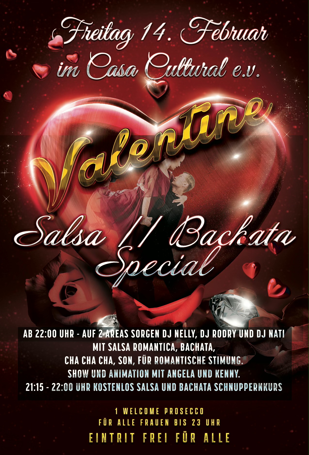 ❤️🔥❤️🔥Valentine Salsa Bachata Special auf 2 Areas❤️🔥❤️🔥