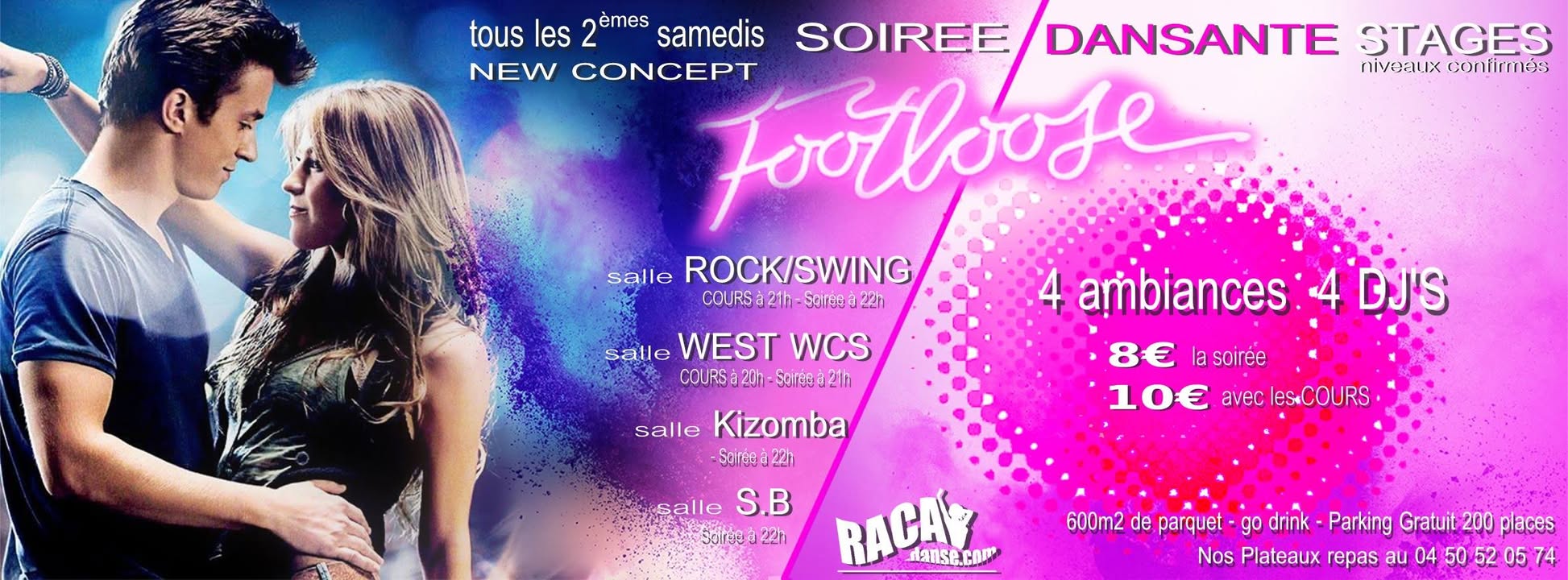 Soirée Dansante Stages Footloose 4 ambiances