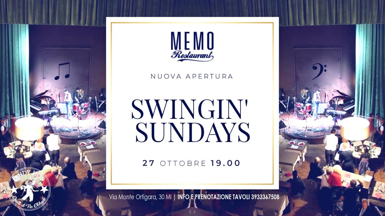 β Swingin'Sundays β domenica 27 ottobre