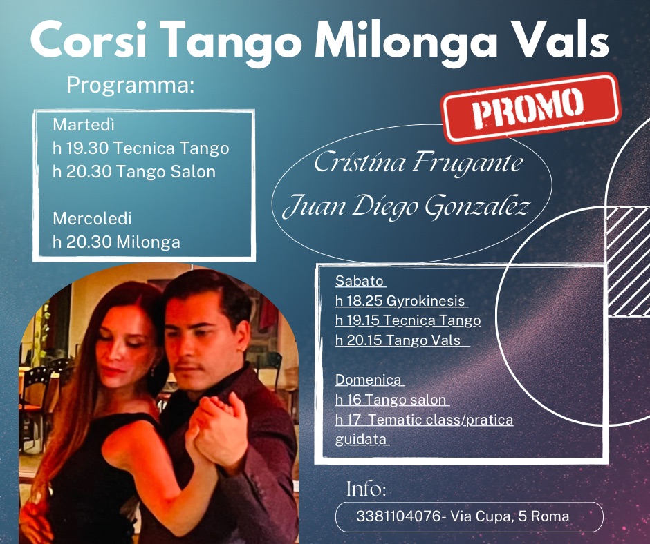 Seminario di MILONGA con Juan Diego González & Cristina Frugante