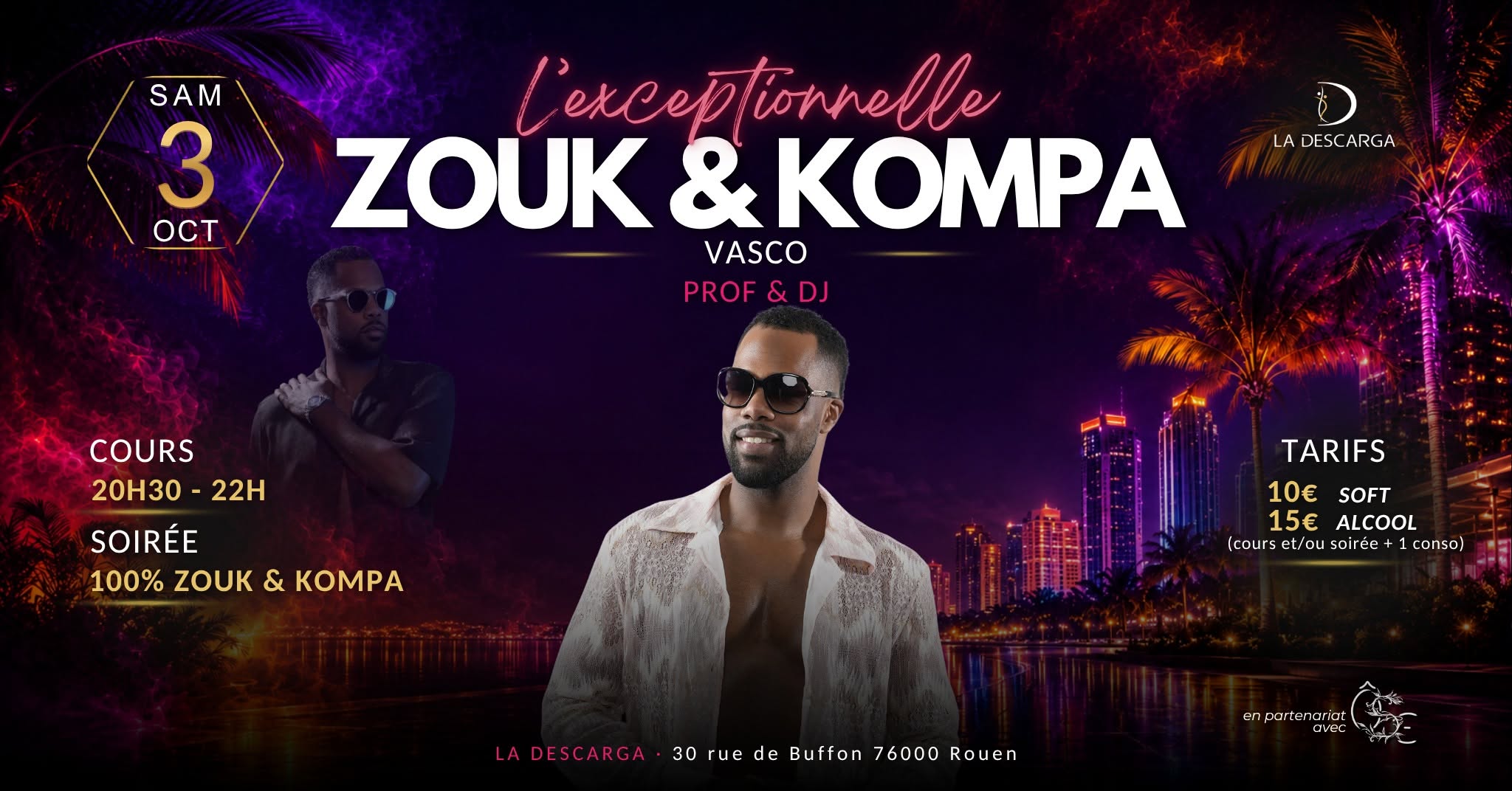 L'exceptionnelle Zouk Kompa d'octobre ร La Descarga