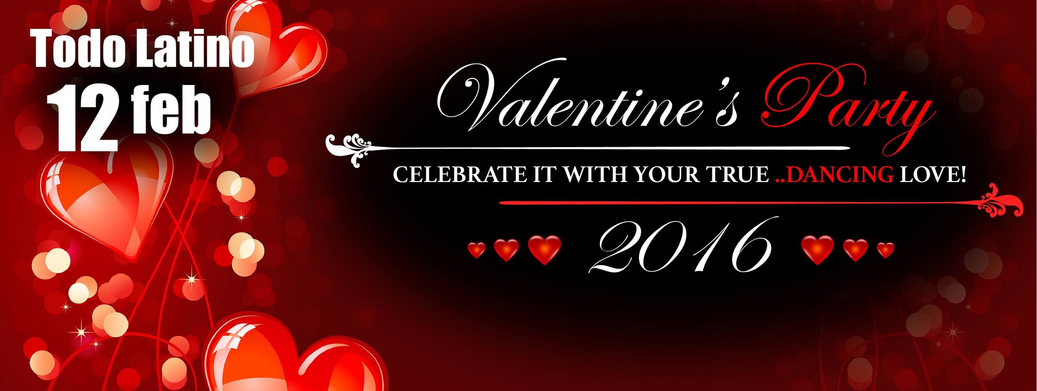 Todo Latino **VALENTINE'S PARTY** ▁ ▂ ▃ ▄ ▅ ▆ ▇ █ 100%