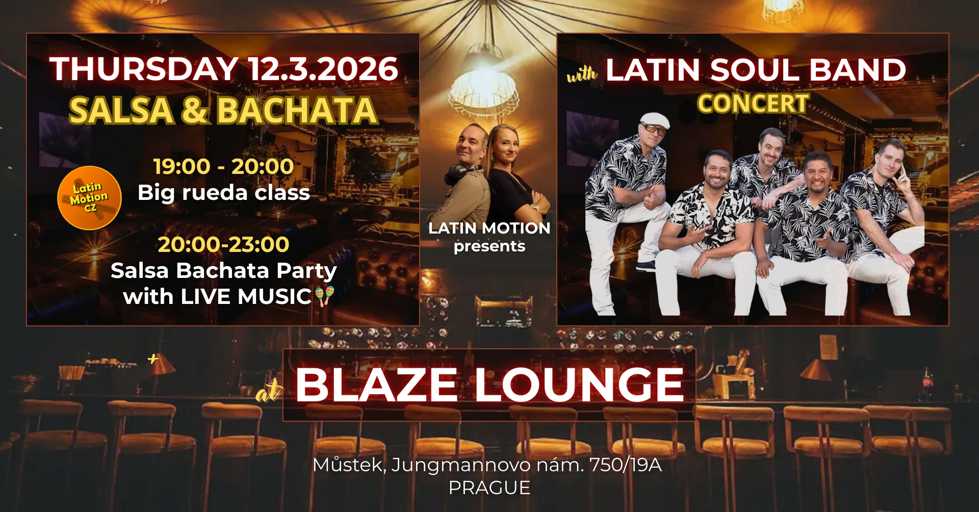 Salsa and Bachata Thursdays in Blaze - Special CONCERT edition 🪇