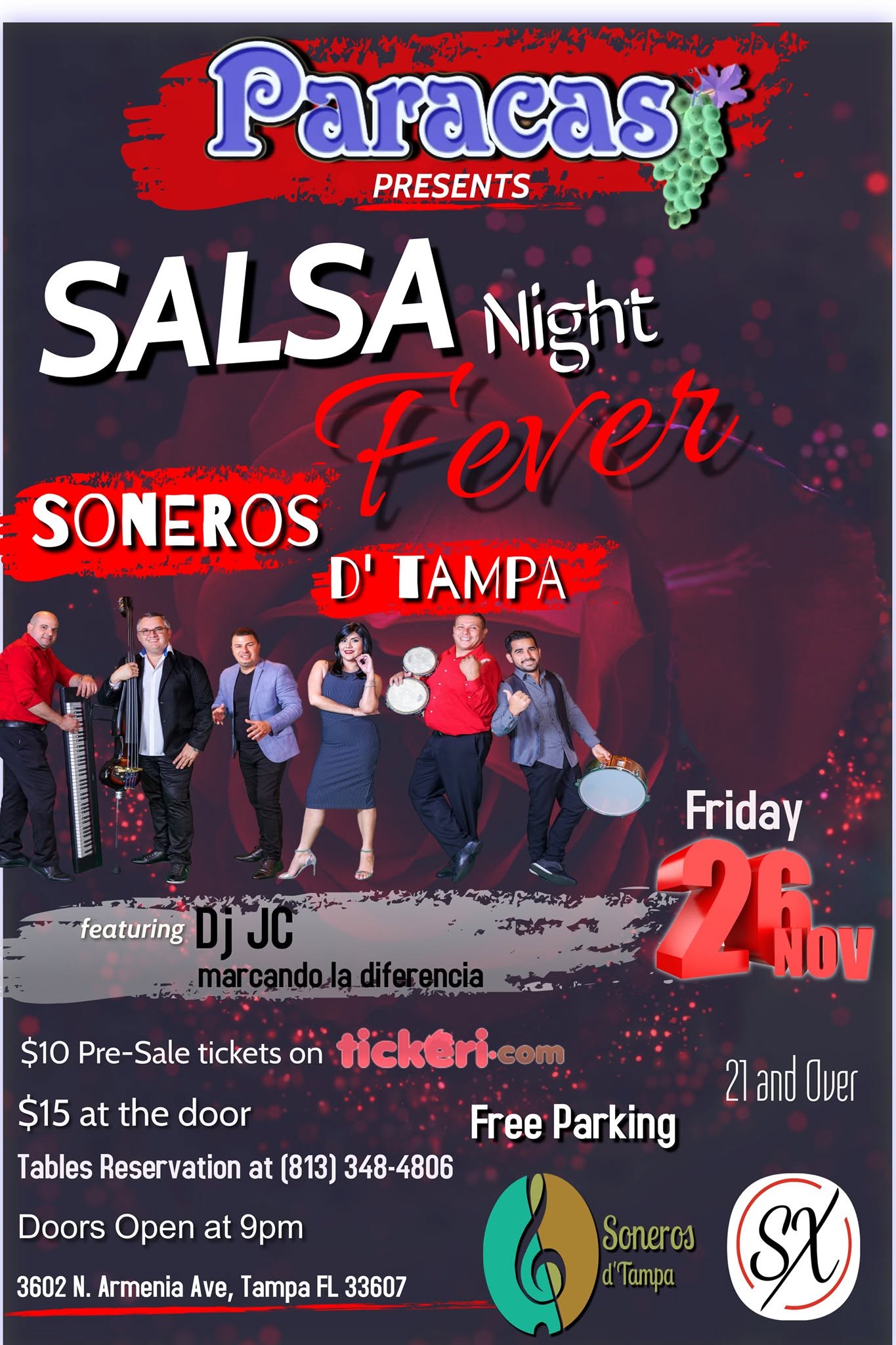 SALSA NIGHT FEVER WITH SONEROS D TAMPA @ PARACAS BAR & NIGHTCLUB