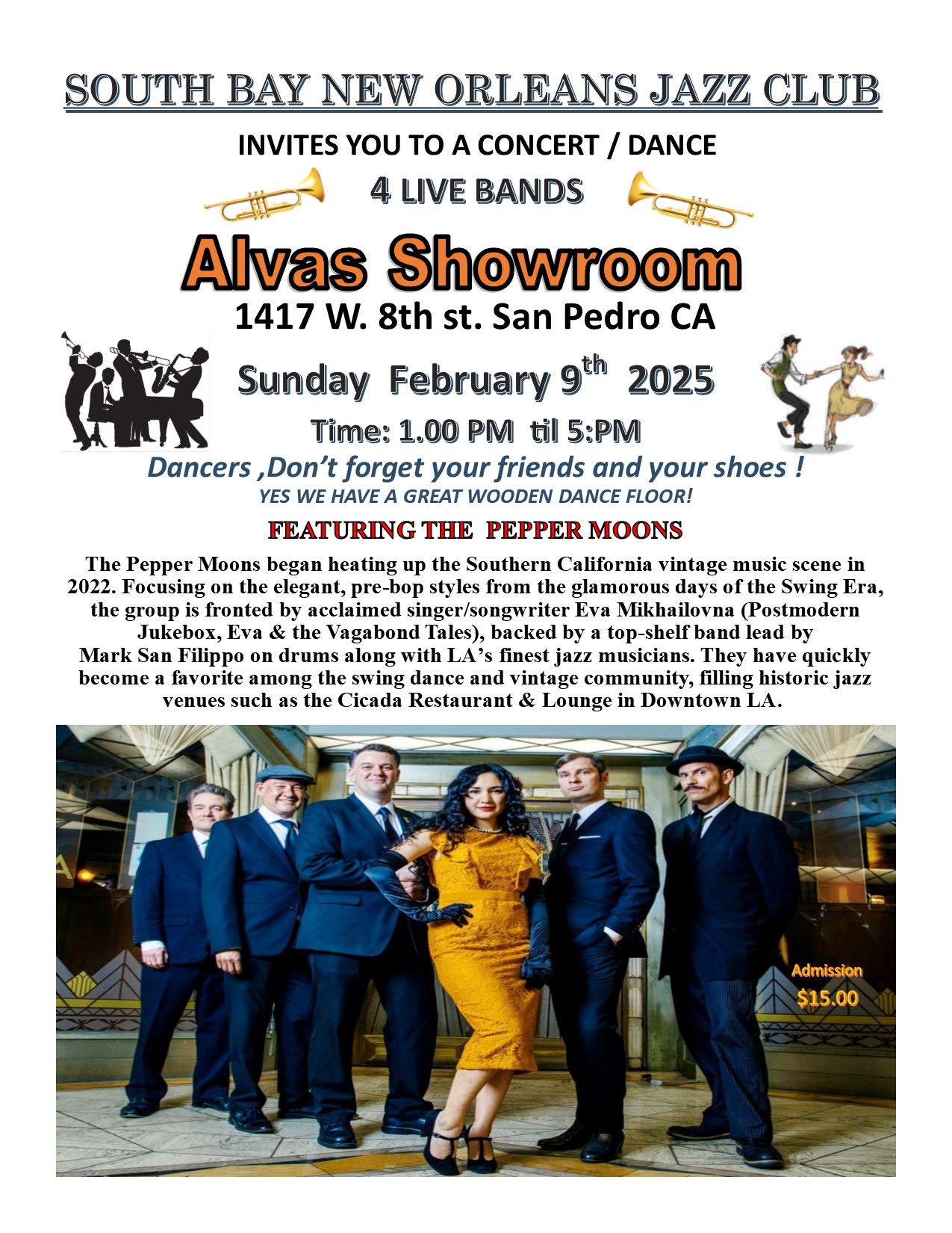 Super Bowl Sunday Swing Dance & Jam Session!