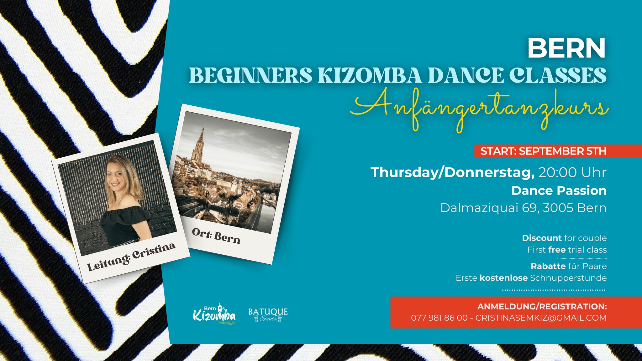 Bern BEGINNERS Kizomba Dance Classes - Every Thursday