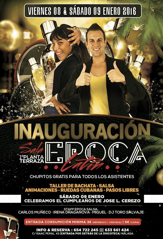 EXCELENTE INAUGURACION SALSERA 8 y 9 ENERO "Sala Epoca"