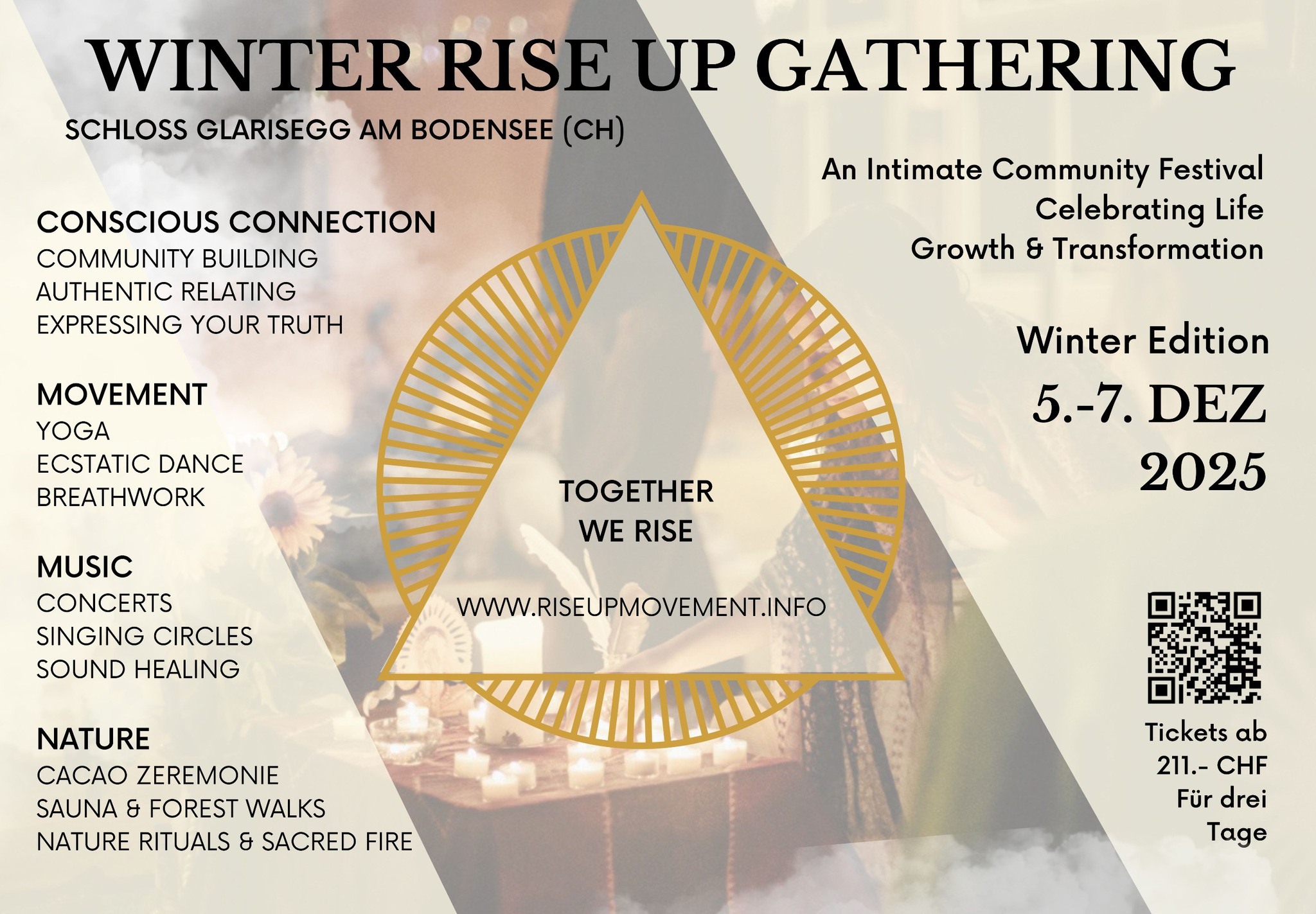 INTIMATE WINTER RISE UP GATHERING im SCHLOSS GLARISEGG * COMMUNITY FESTIVAL CELEBRATING LIFE