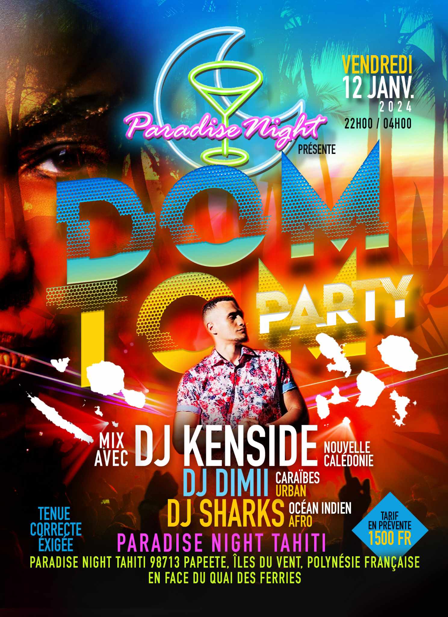 DOM TOM PARTY avec Dj KENSIDE (NC)