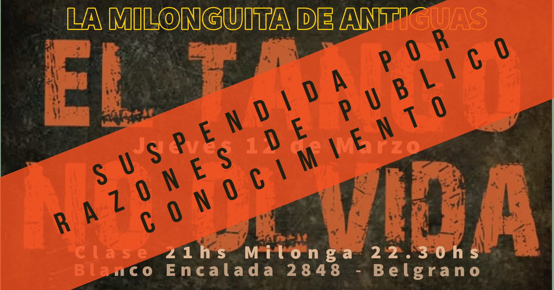 La Milonguita de Antiguas Jueves 12 de Marzo