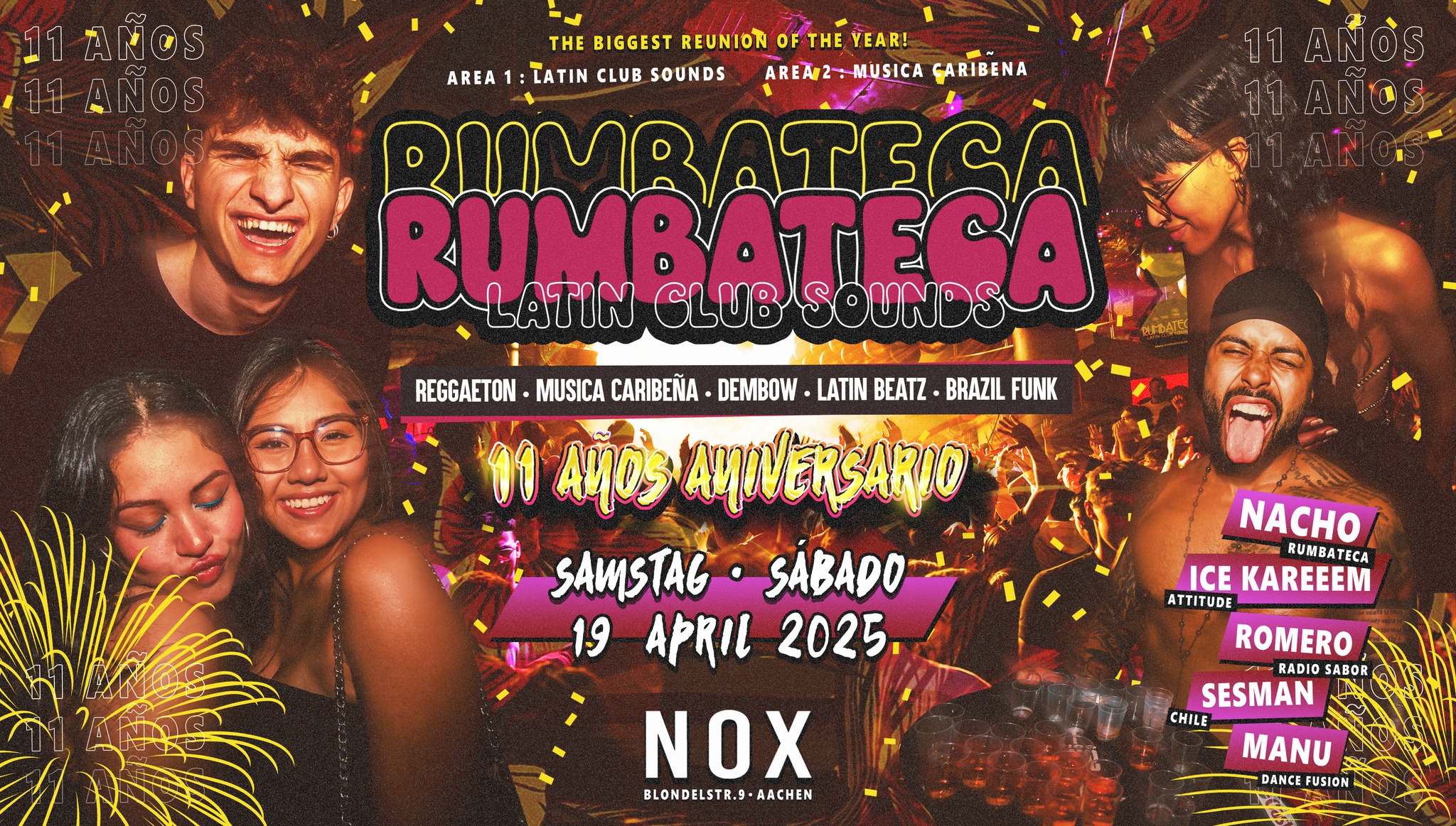 SA 19.04.2024 • RUMBATECA • 11 años aniversario🎂 • Club NOX Aachen