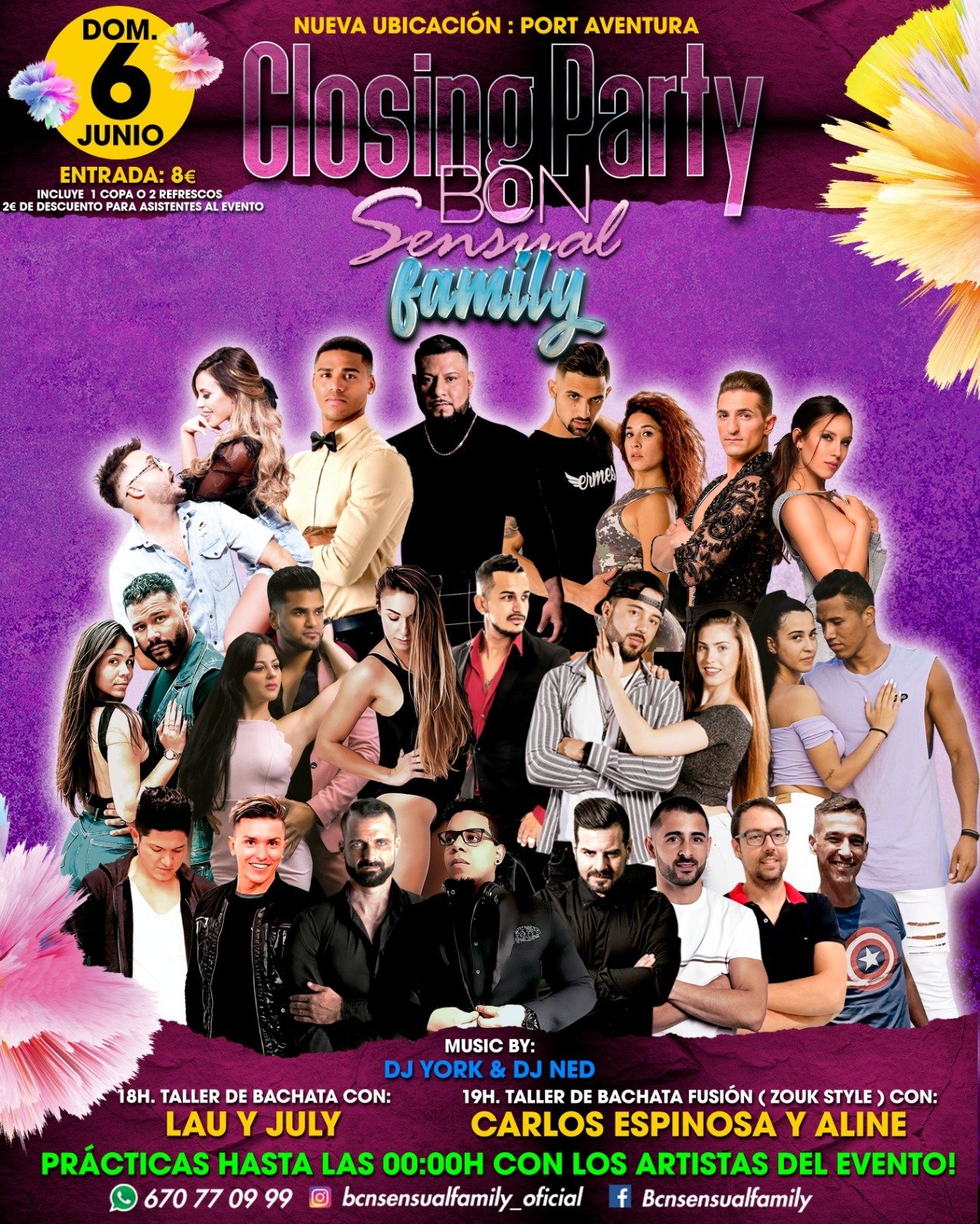 Closing Party BCN Sensual Family en Port Aventura - Domingo 6 Junio 2021