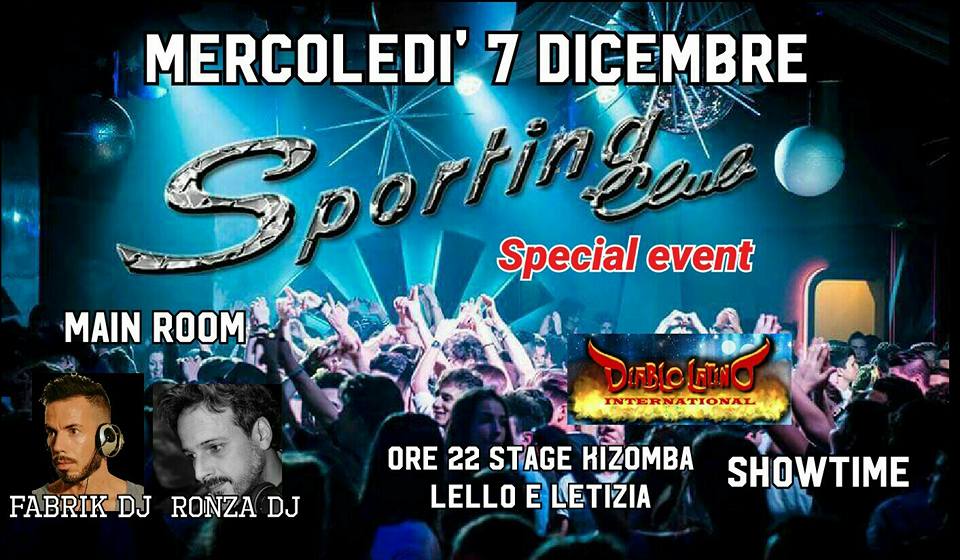 Mercoledì 7 Dicembre 2016 - Special Event Latino