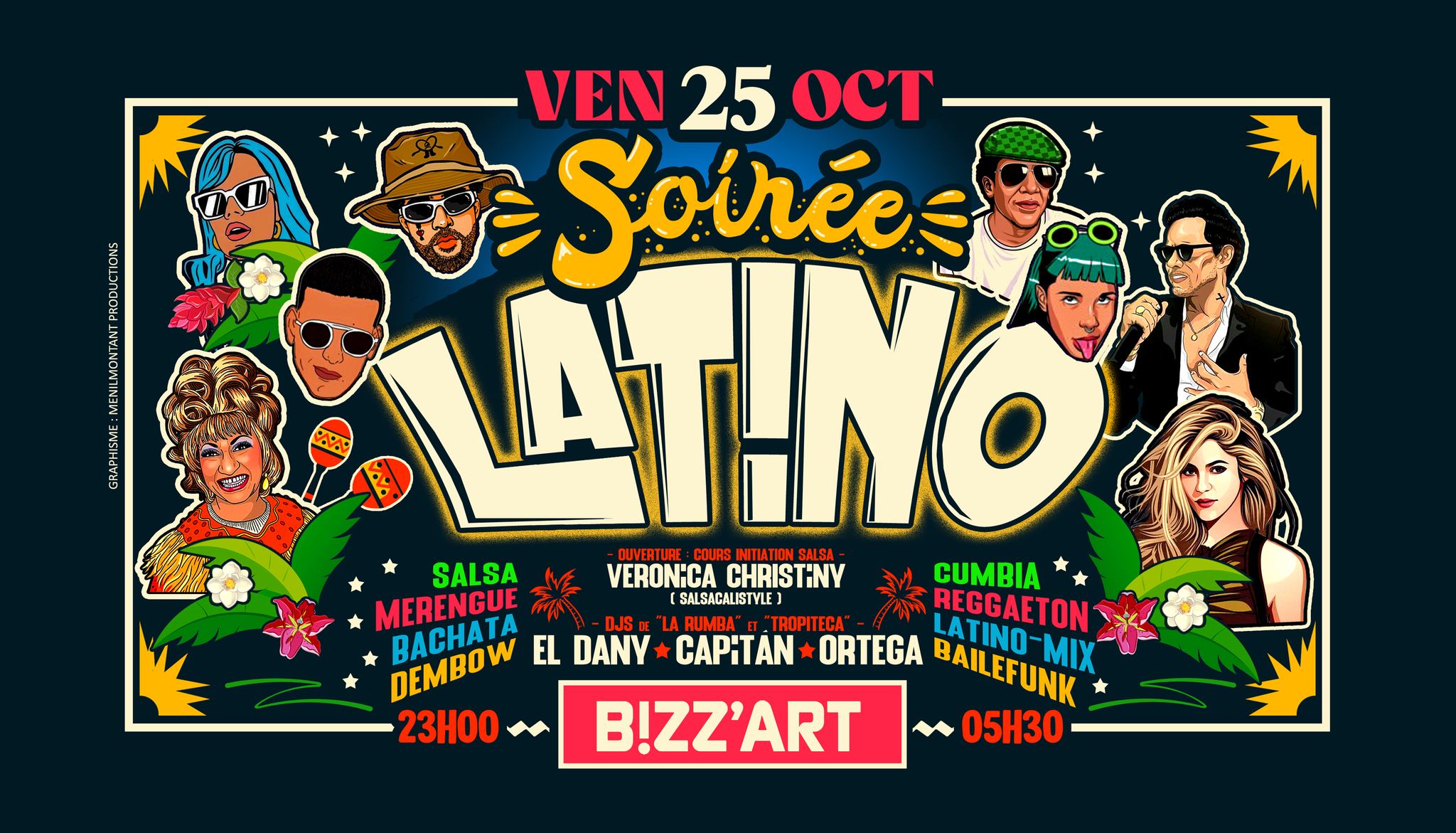 SOiRรE LATiNO x CANAL ST MARTIN ๐ด SALSA, REGGAETON Y MรS ๐ฅ Ven.25.Oct au Bizz'Art (Paris10)