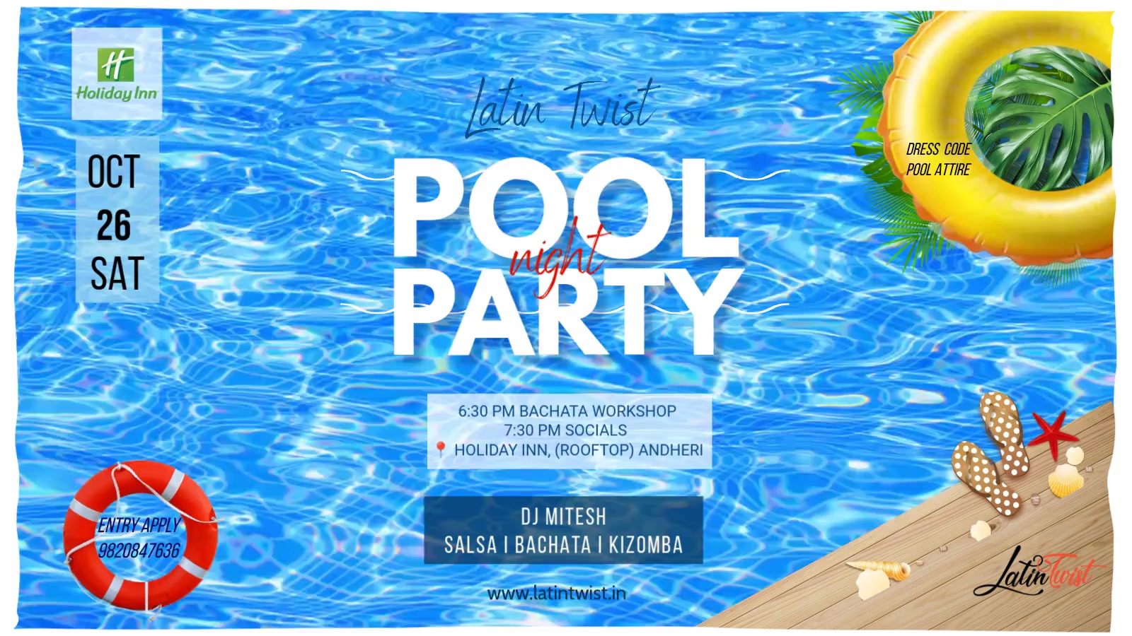 Latin Twist Pool Party - Dancing in the Moonlight