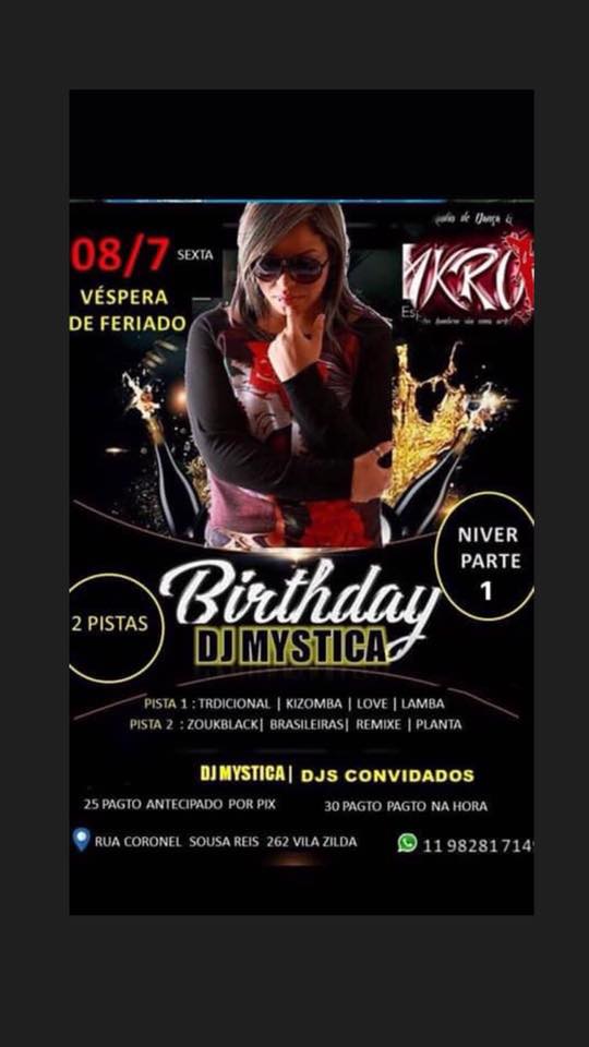 Niver Dj Mystica - 8.07 Véspera Feriado