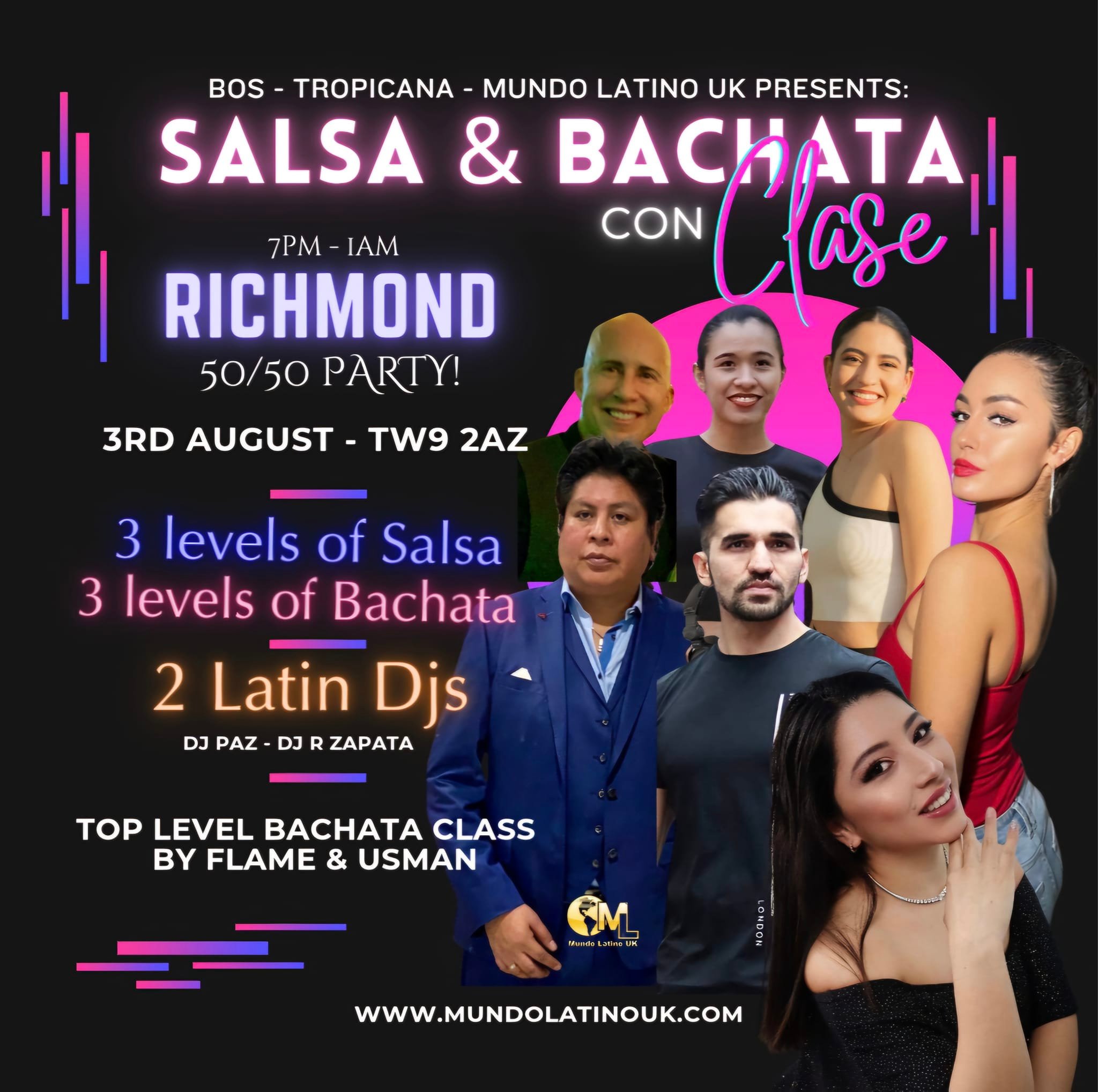 SALSA & BACHATA CON CLASE!! RICHMOND.