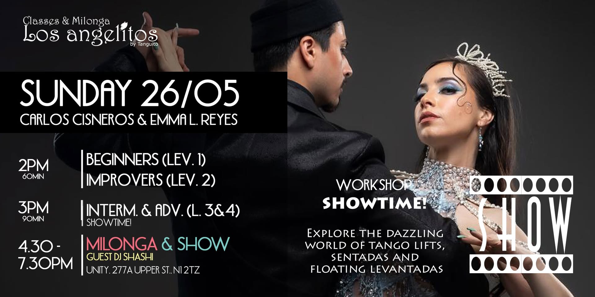 26 05 Emma Reyes & Carlos Cisneros @ Los Angelitos - LAST day, workshops and SHOW! With DJ Shashi.