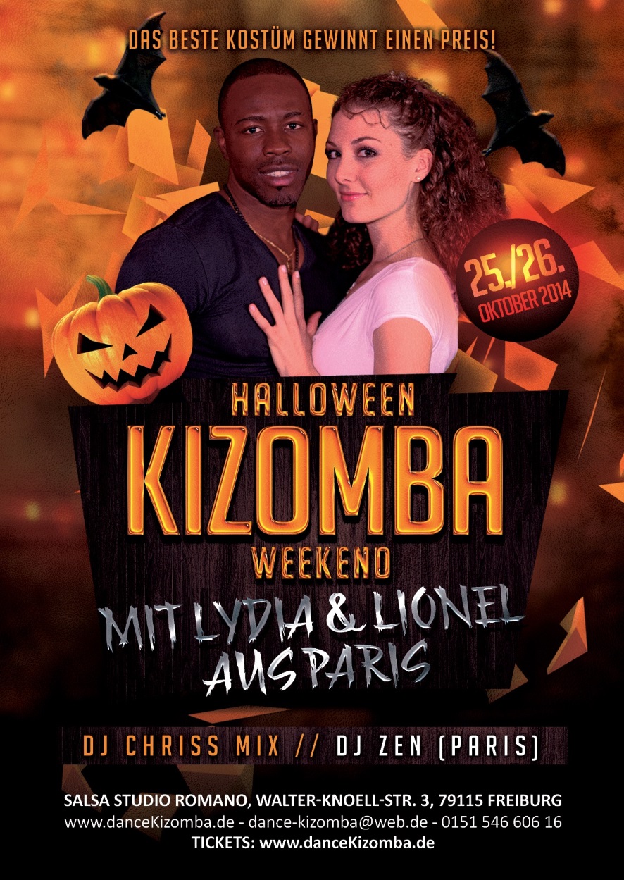 HALLOWEEN KIZOMBA WEEKEND ★ Workshops & Party mit Lydia & Lionel (Paris) ★ DJ ZEN (Paris) & DJ CHRISS ★ ein schaurig schönes Wochenende