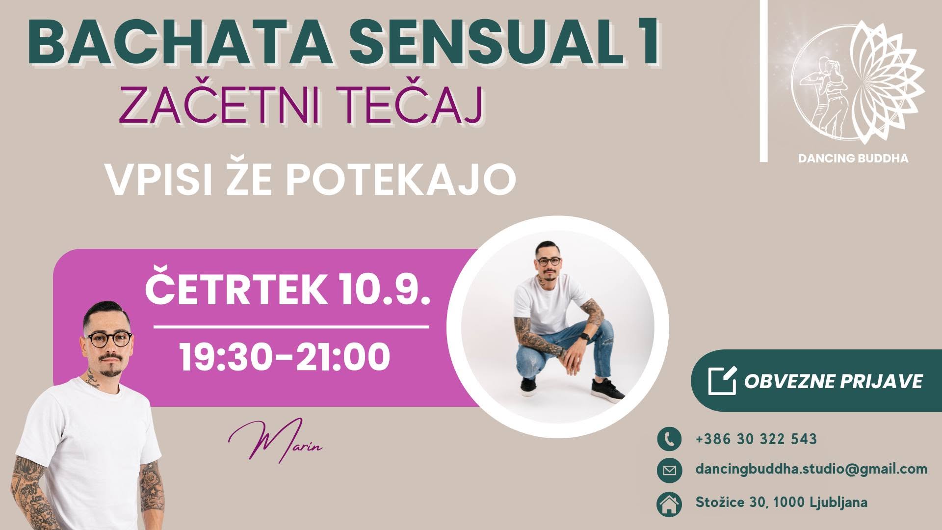 BACHATA SENSUAL 1 - VPIS V REDNI TEČAJ