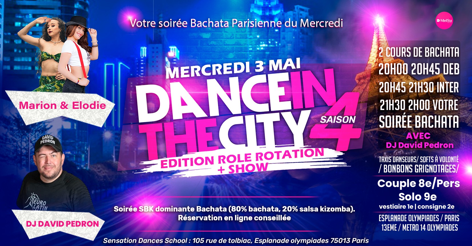DITC - VOTRE SOIREE BACHATA PARISIENNE - Edition : Role Rotation + Show Chorégraphique Salsa Nueva