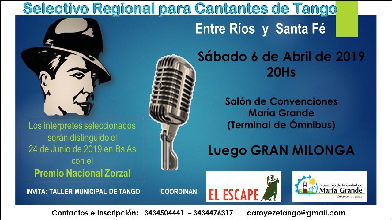 Selectivo Regional para Cantantes de Tango y Milonga