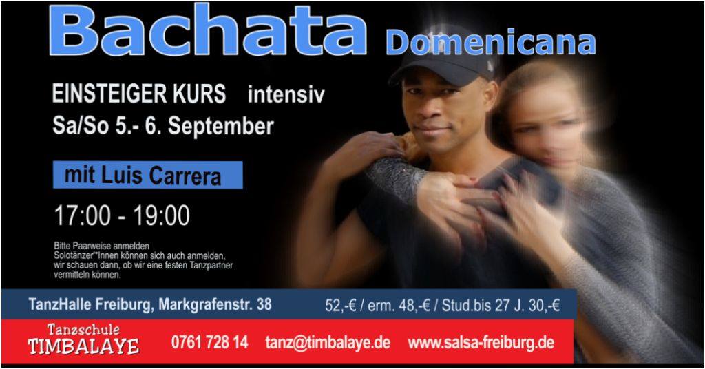 Bachata Einsteigerkurs Intensiv 5. 6. September