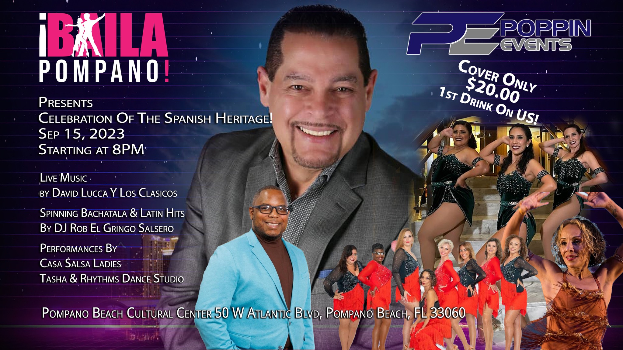 Baila Pompano & Poppin Events Present - Celebration of Spanish Heritage!