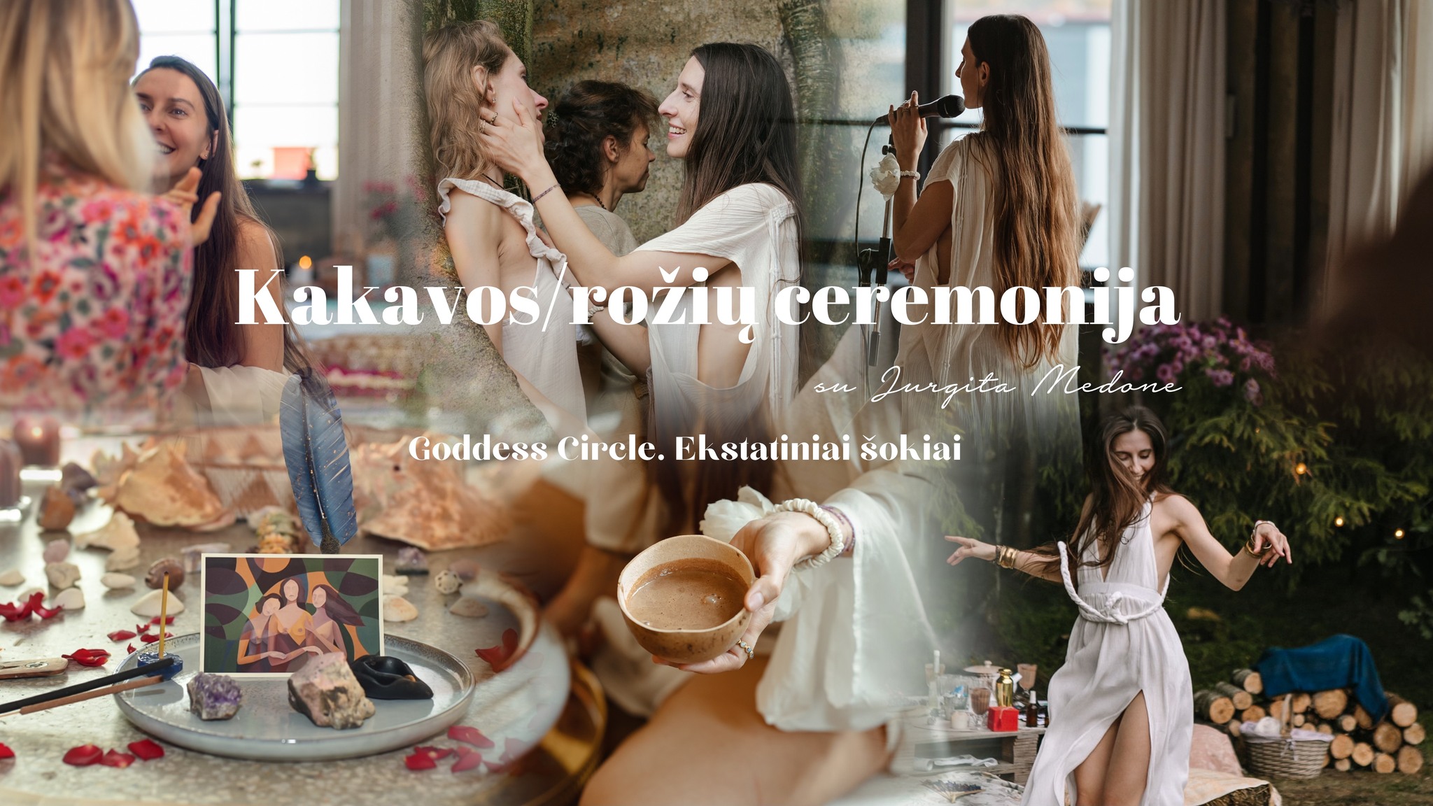 Ekstatiniai šokiai Kakavos ceremonija „Goddess Circle“