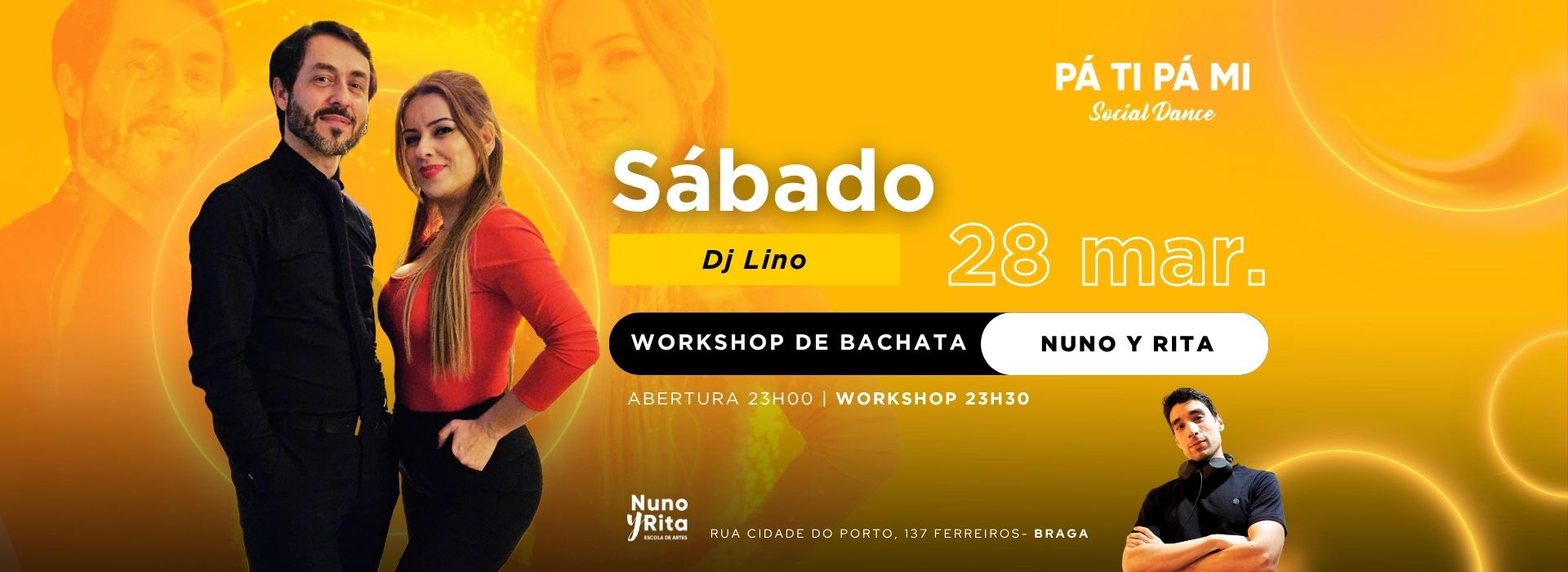 Pá Ti Pá Mi - Social dance Workshop Bachata Nuno y Rita 28 março