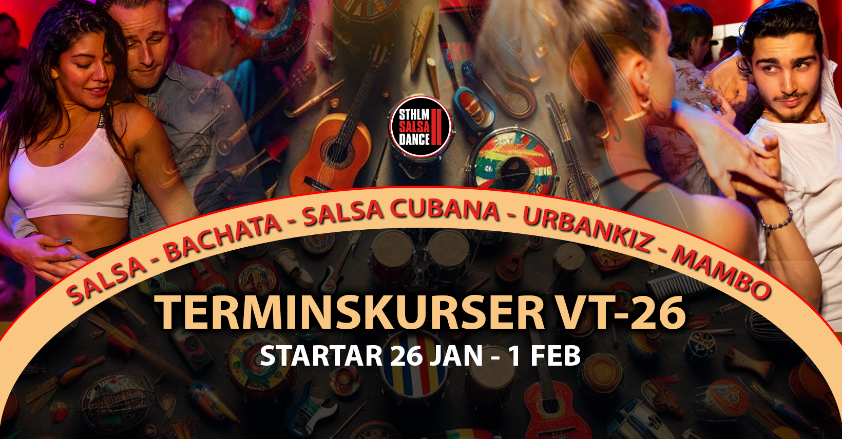 Vårens terminskurser startar 26 januari 1 februari på Stockholm Salsa Dance!