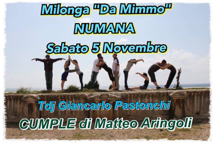 MILONGA "DA MIMMO" - Cumple Matteo Aringoli a NUMANA!
