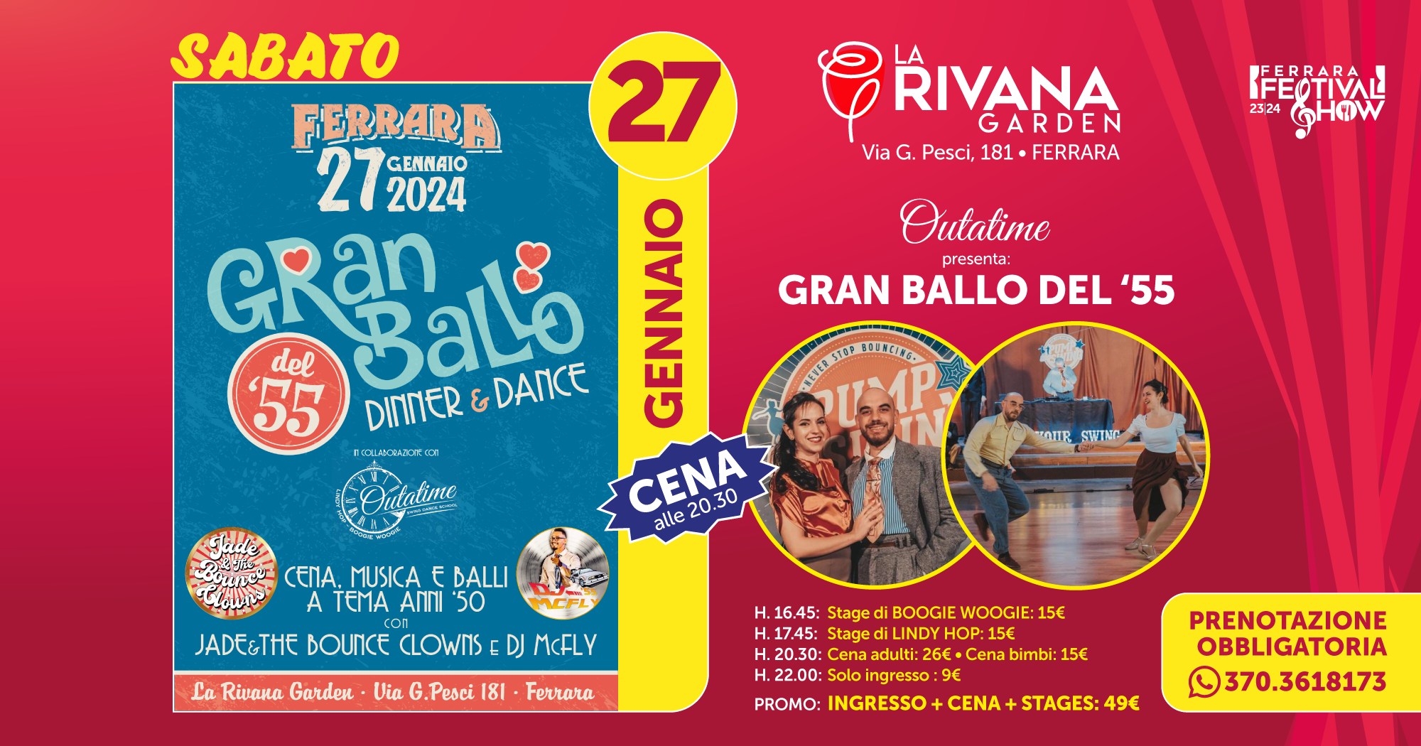 GRAN BALLO DEL '55 β’ Dinner & Dance