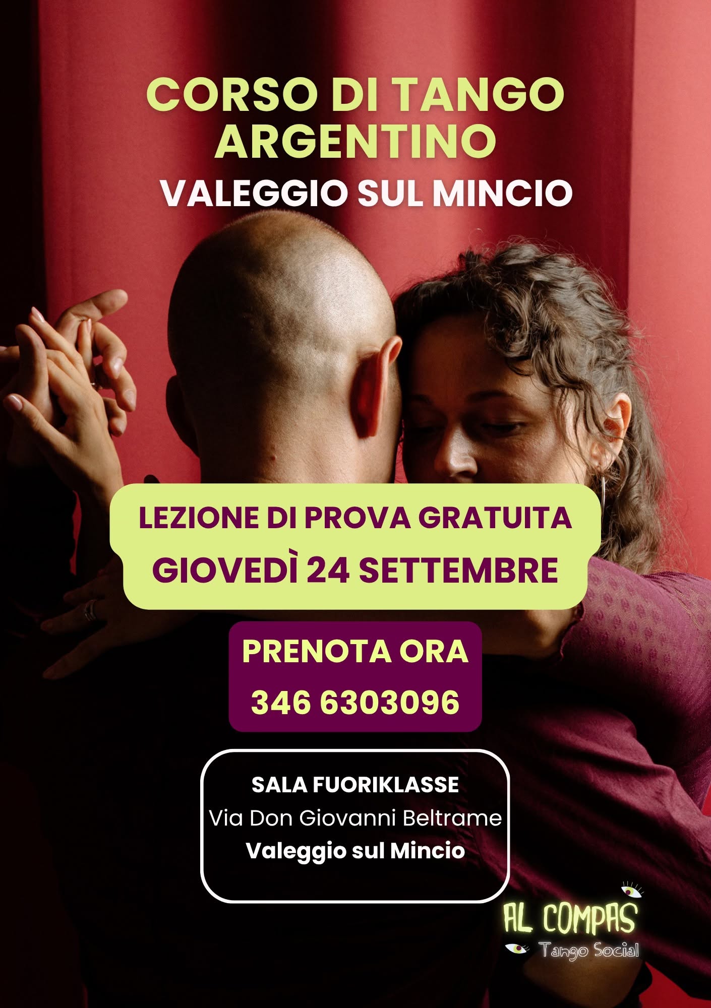 CORSO TANGO ARGENTINO - VALEGGIO-LEZIONE DI PROVA GRATUITA