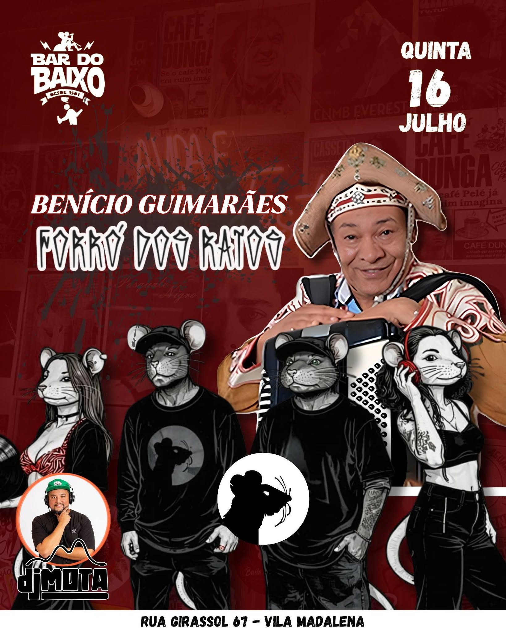 BAR DO BAIXO DJ MOTA CONVIDA BENICIO GUIMARÃES E FDR 100% VINIL