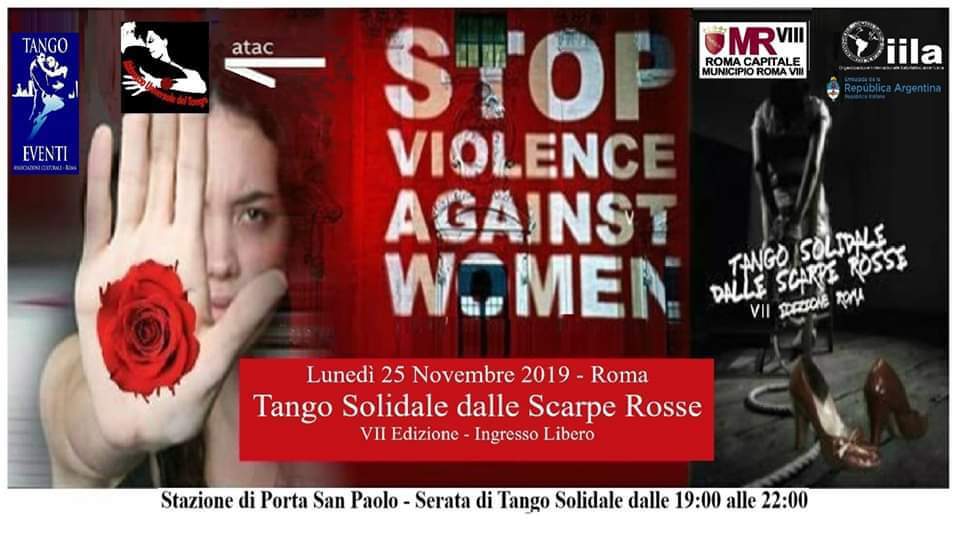Lun.25 Nov " Tango solidale dalle Scarpe Rosse" VII Ed.
