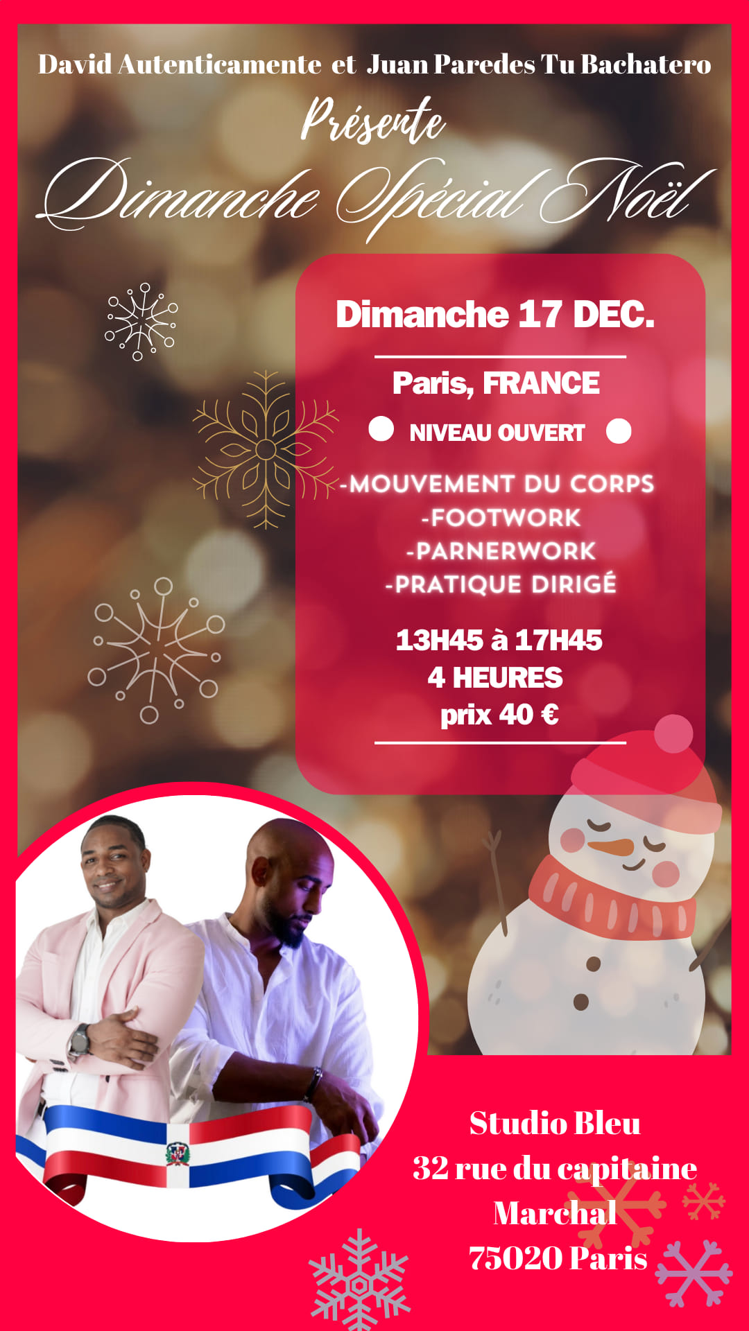 Stage Intensif Bachata Dominicaine avec Juan Pablo & David