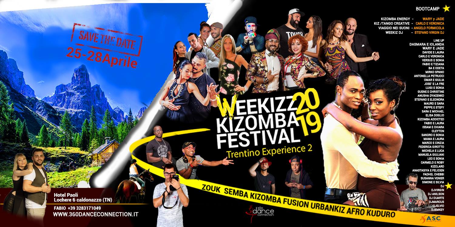 WEEKizz Kizomba Trentino Experience 25-29 aprile