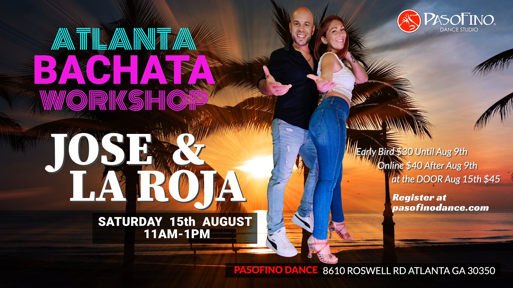 JOSE & LA ROJA Bachata Workshop - Aug 15th