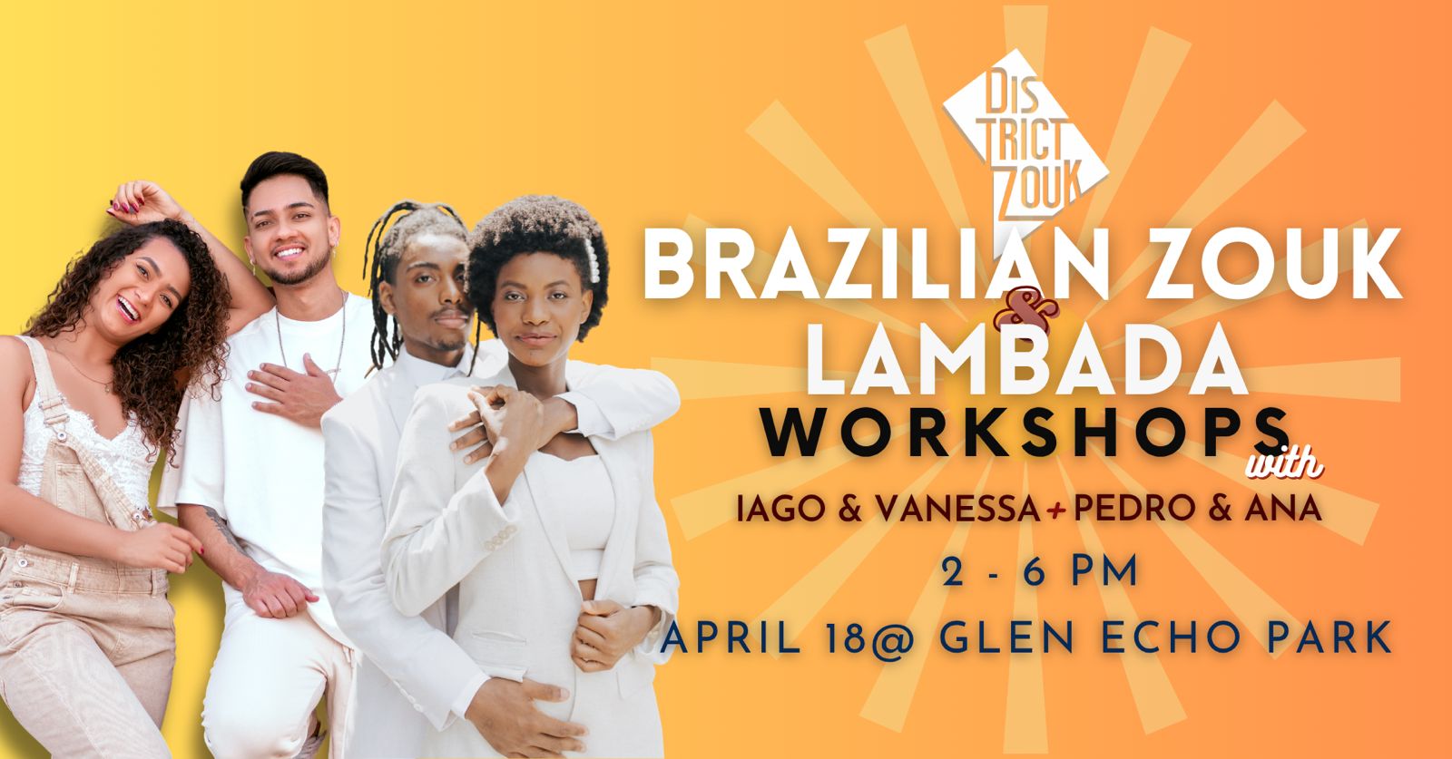 Brazilian Zouk & Lambada Workshops w Iago & Vanessa