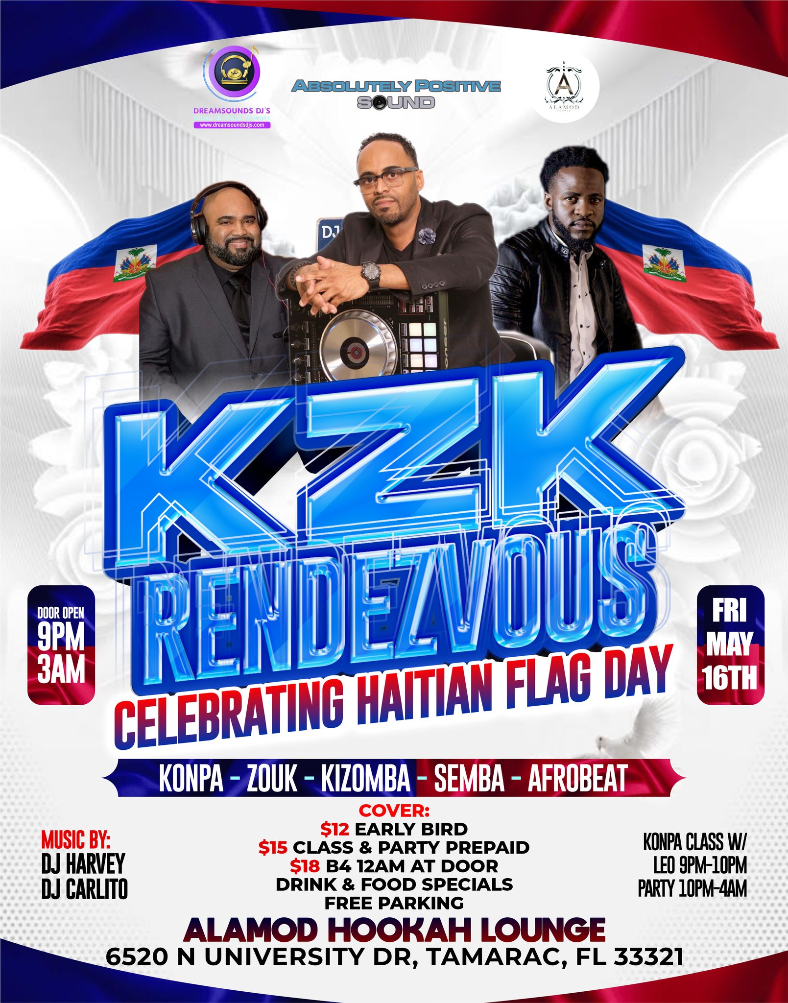 KZK Rendezvous at Alamod Lounge celebrating Haitian Flag Day