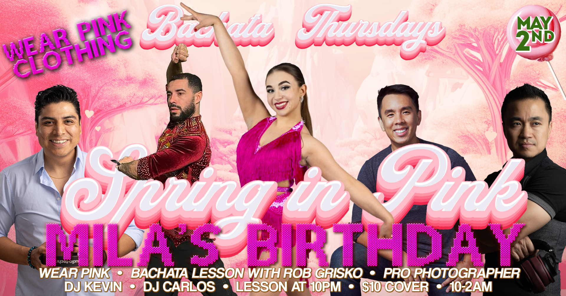 Bachata Thursdays SPRING IN PINK