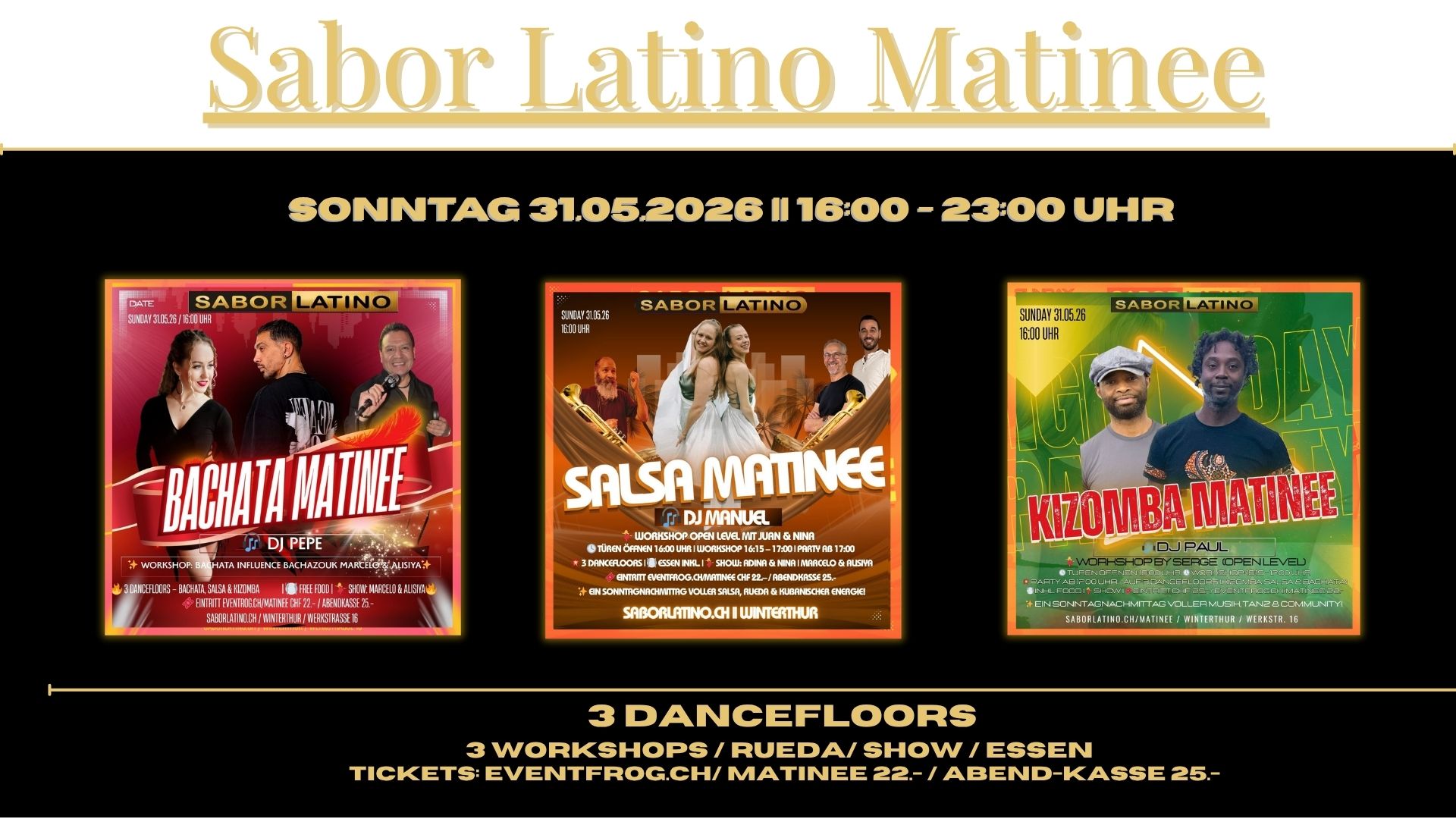Sabor Latino Matinee 3 Floors - 4 Workshops - Show - Essen