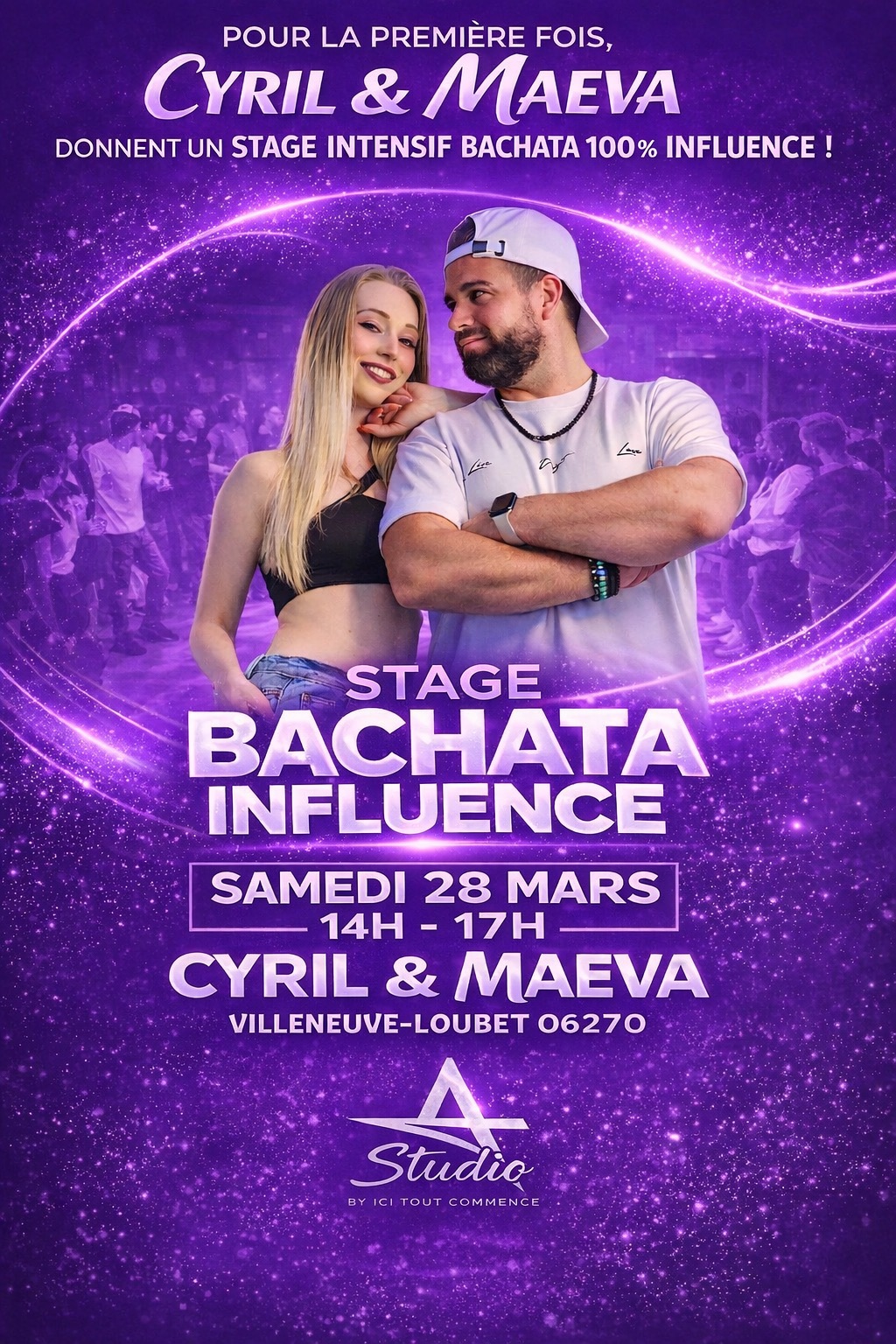 3h de Stage Bachata Influence avec Cyril & Maeva