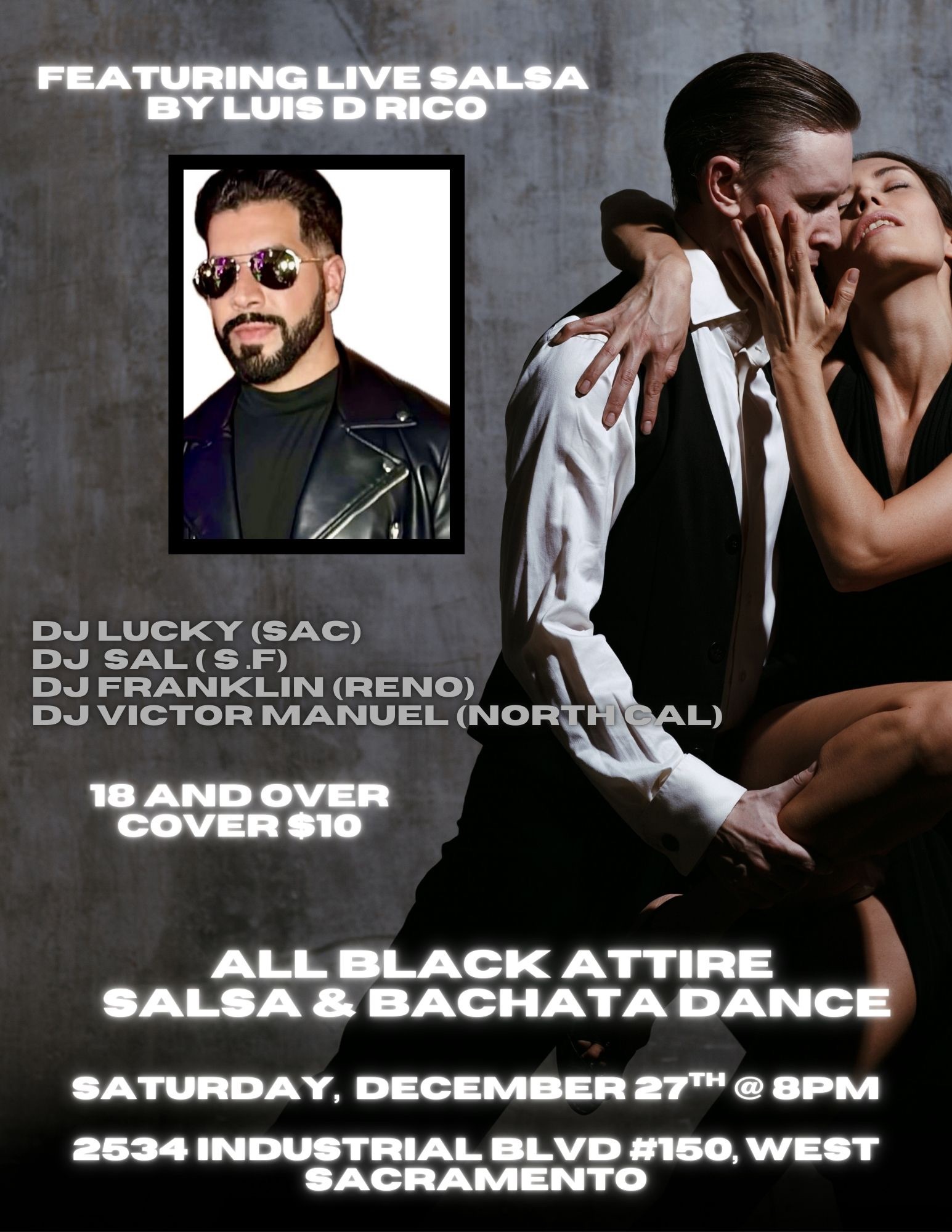 All Black Attire Salsa & Bachata Annual Dance at Spotlight
