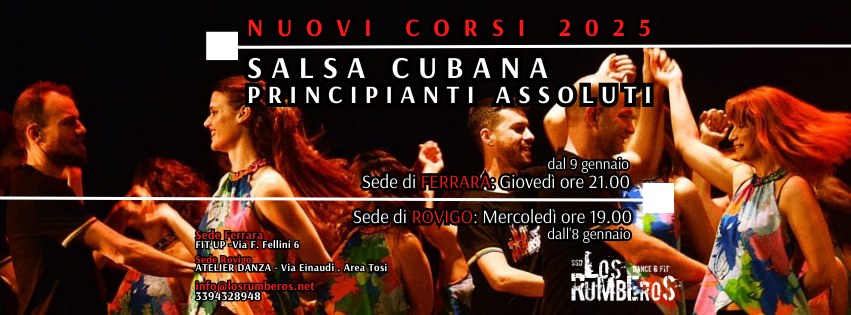 Salsa Cubana Principianti Assoluti! Nuovi Corsi 2025