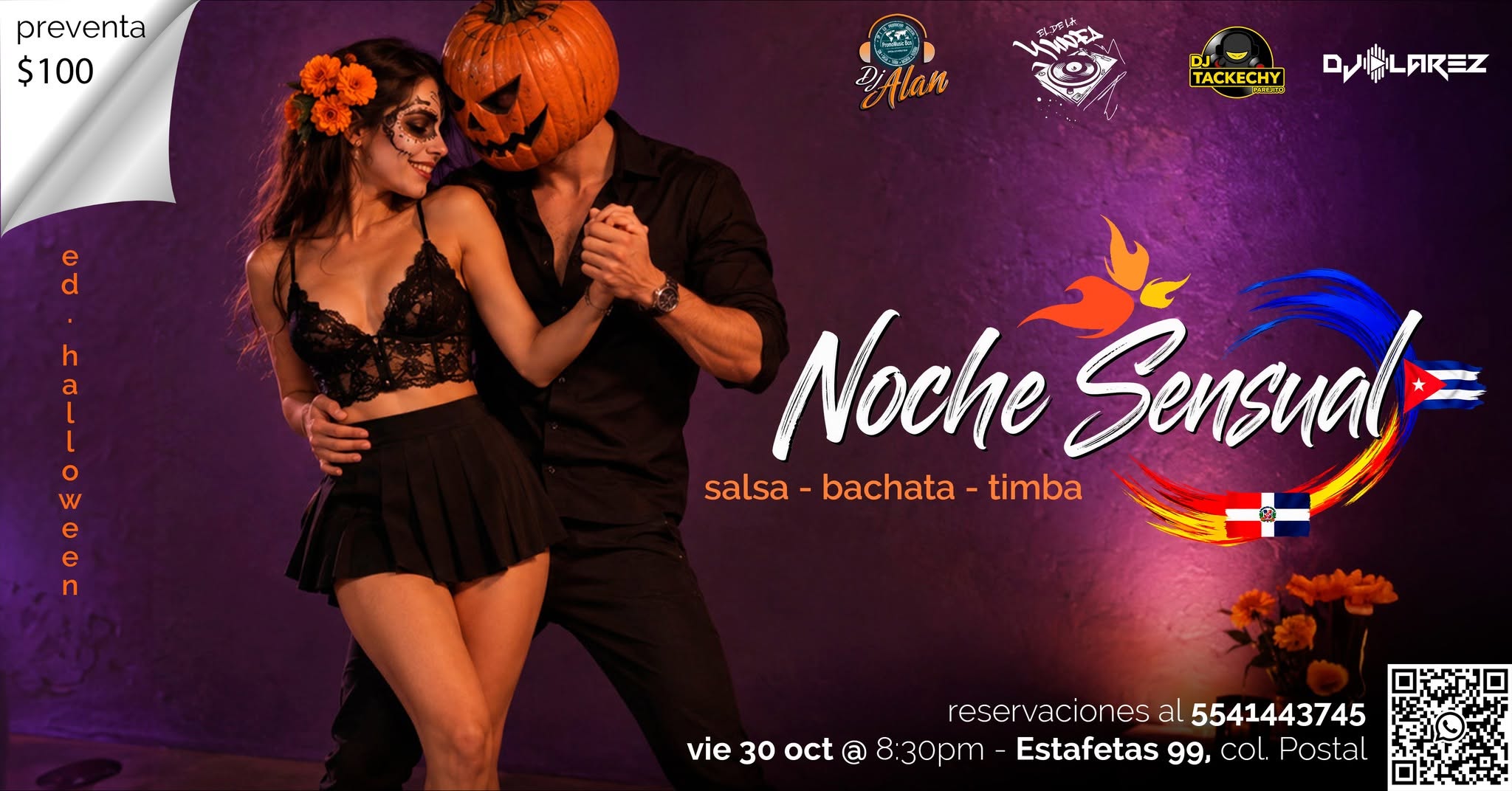 Noche Sensual: salsa, bachata & timba (ed. halloween)