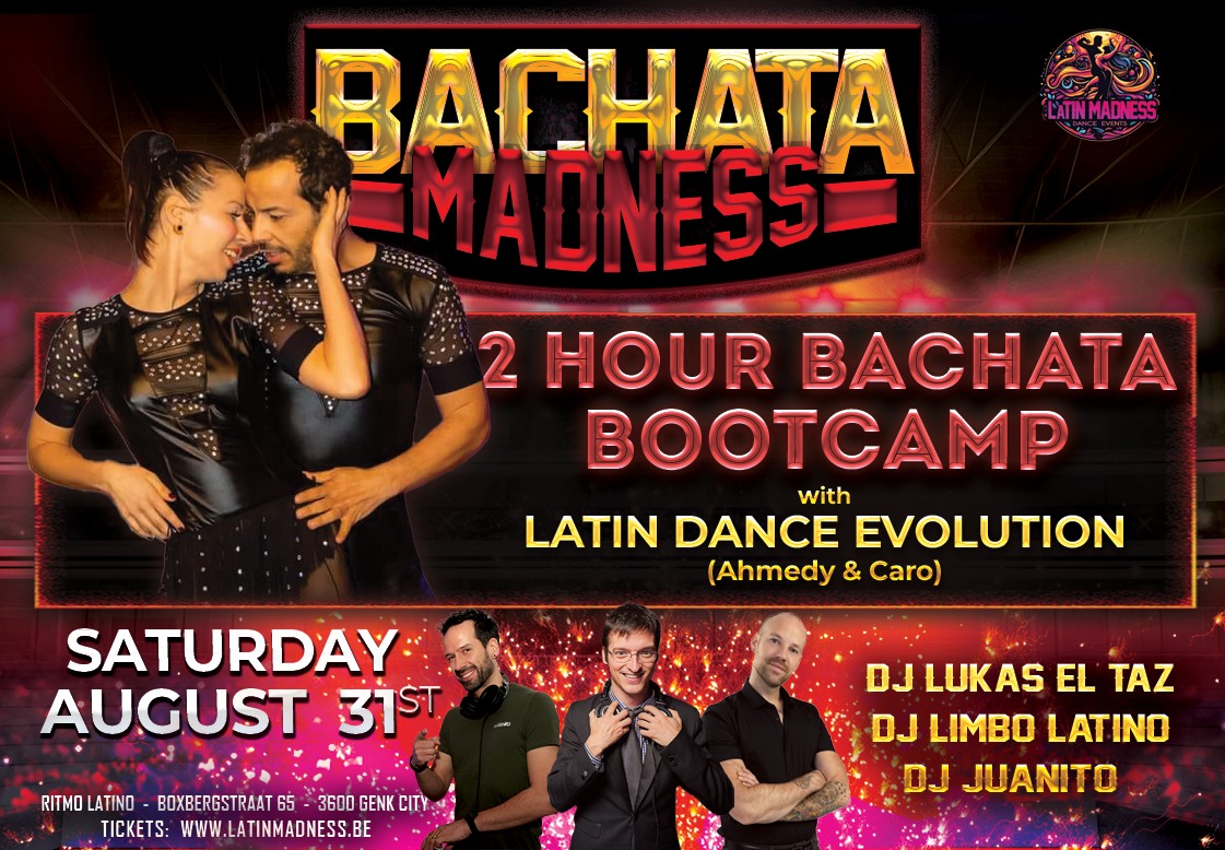 Bachata Madness - August 31st at Ritmo Latino Genk