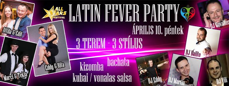 LATIN FEVER PARTY Kizomba - Bachata - Kubai Vonalas salsa